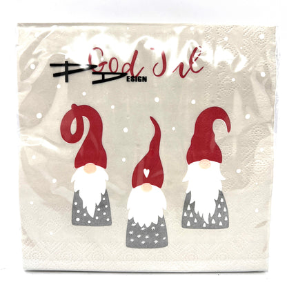 God Jul Tomten Dinner Napkin