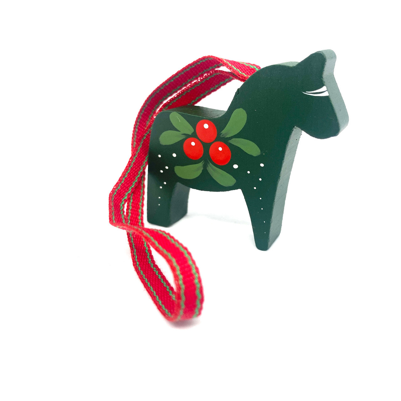 Green Dalahorse Wood Ornament