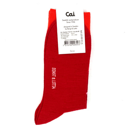 Bengt & Lotta Garden Socks (red)