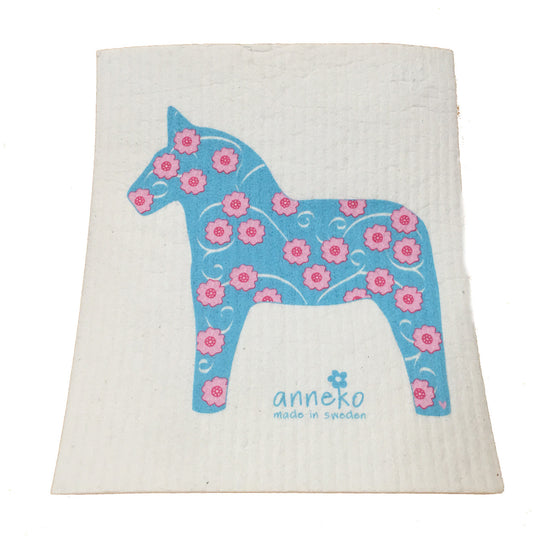 Flower Dalahorse Swedish Dishcloth