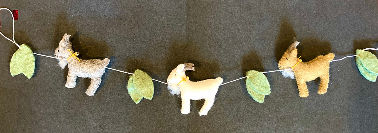 Felt Goat Garland