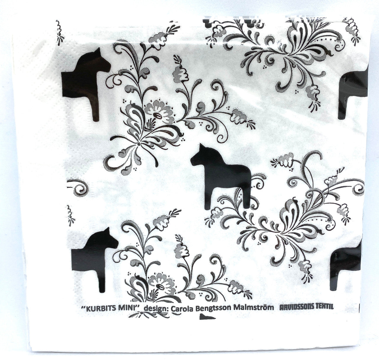 Black Dalahorse Dinner Napkins