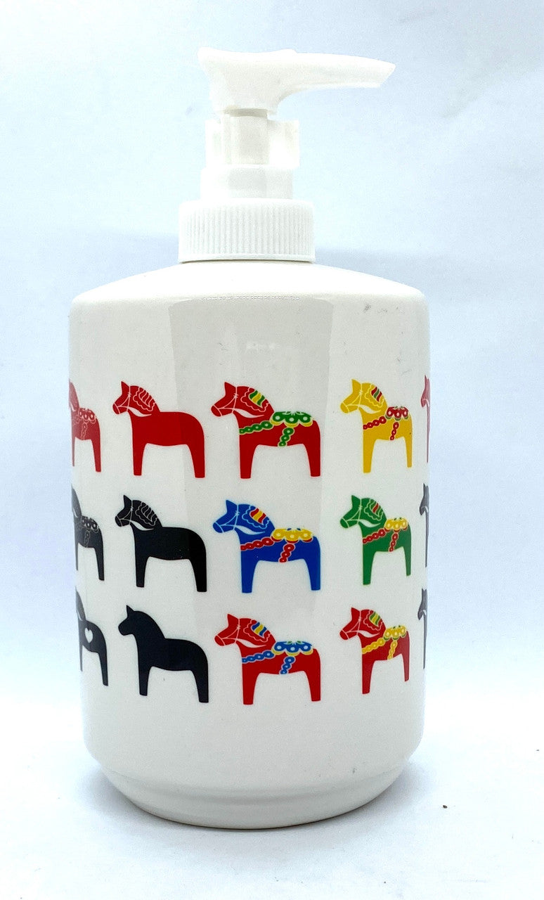 Mulitcolored Dala Horse Soap Dispenser
