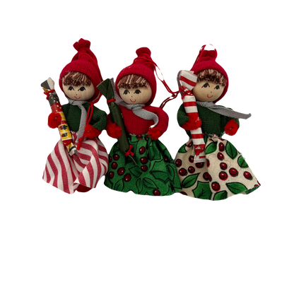 Tomtegirl with Package Ornament