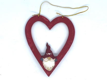 Heart Gnome Ornament 