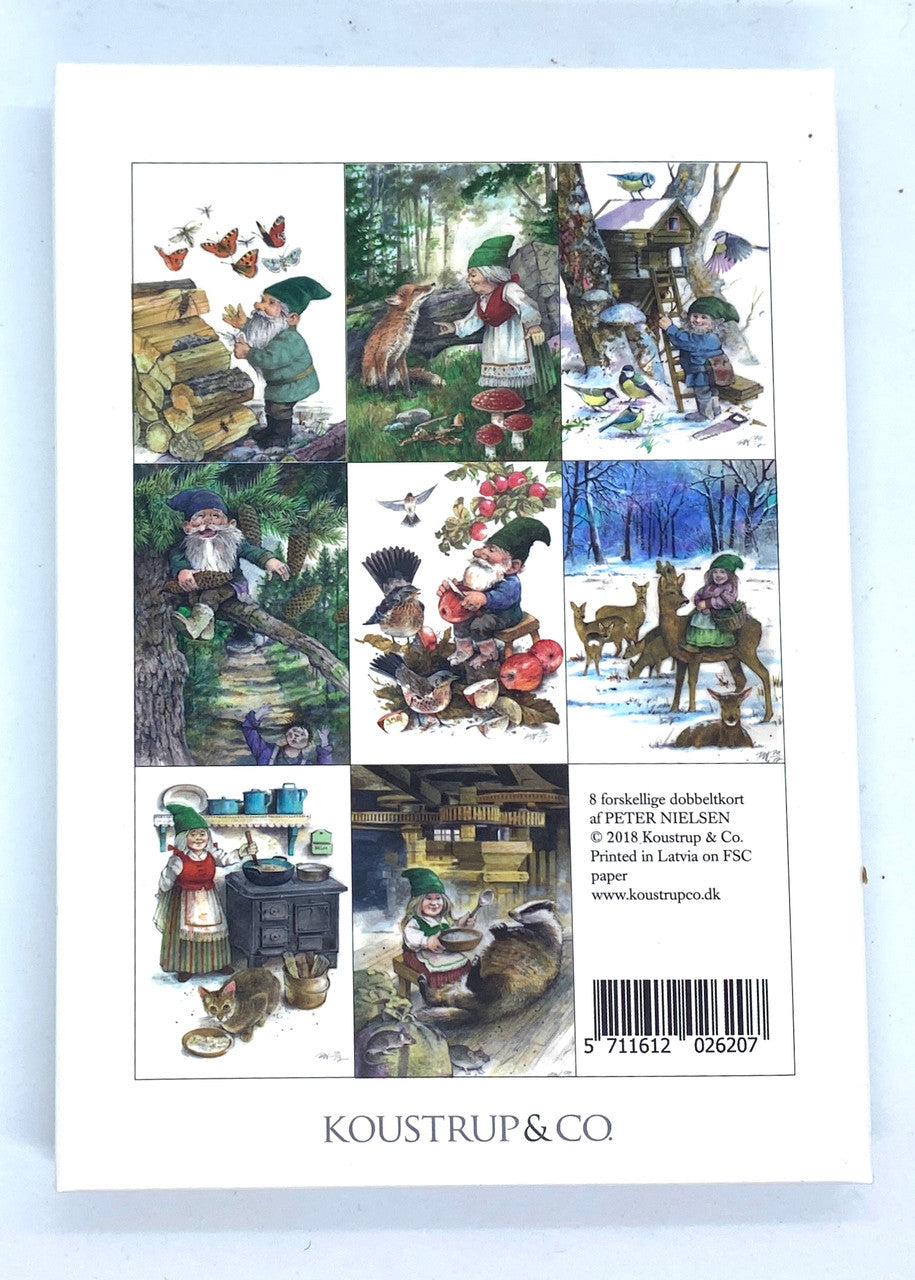 Forest Gnomes Danish Art Notecards