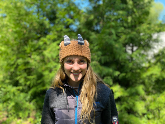 Al Johnson's Goat KnitHeadband (brown)