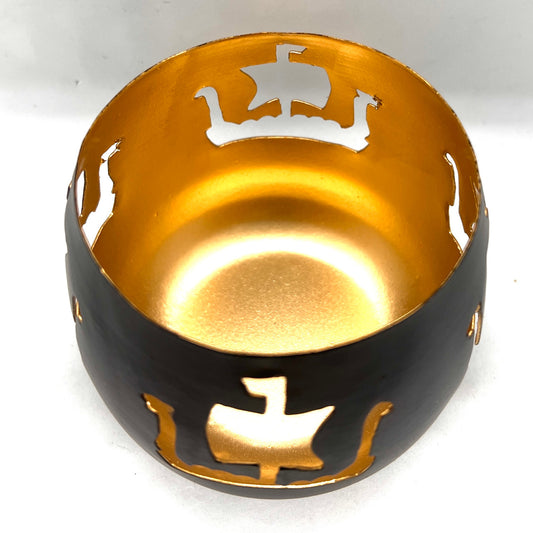 Viking Ship Votive Candle Holder