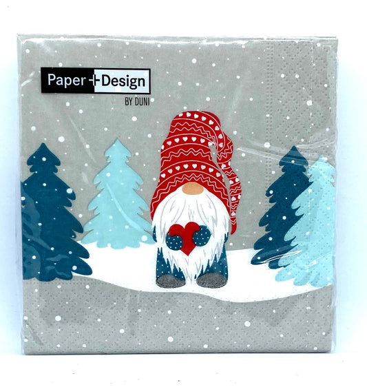 Tomte In Forest Cocktail Napkin