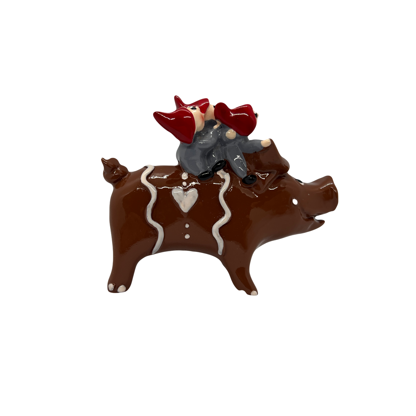 Tomten Christmas Pig Statue