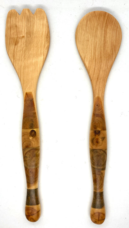 Mosaic Wood Salad Set