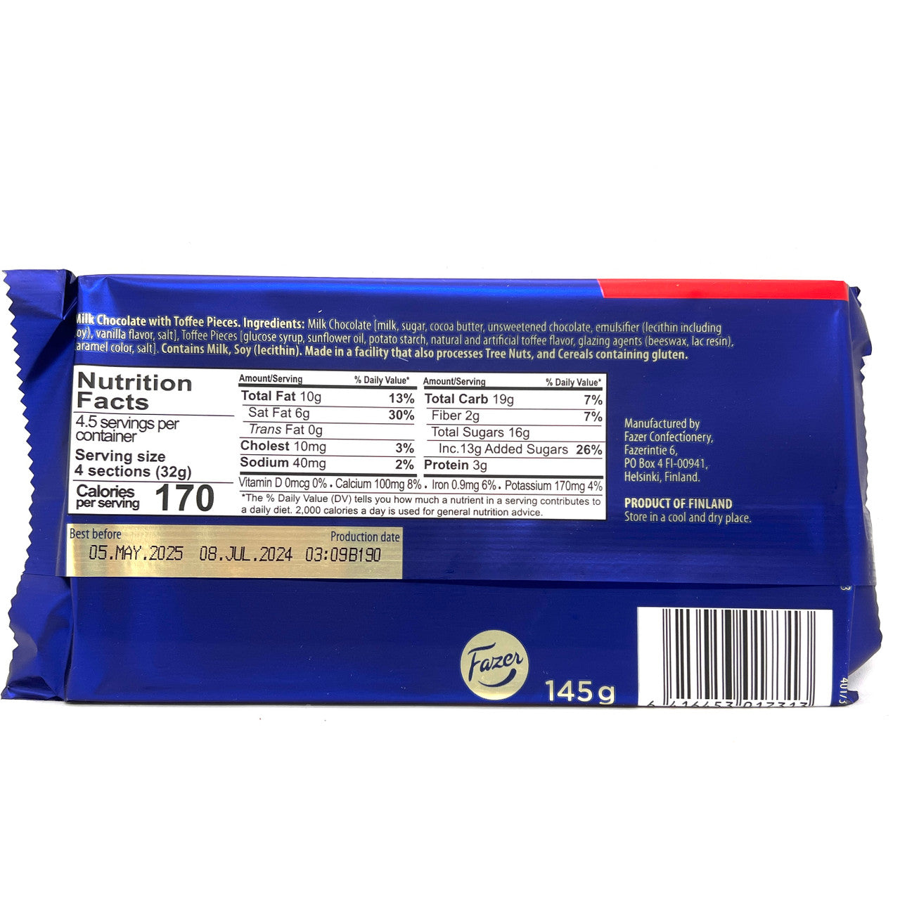 Fazer Milk Chocolate Dumle Bar