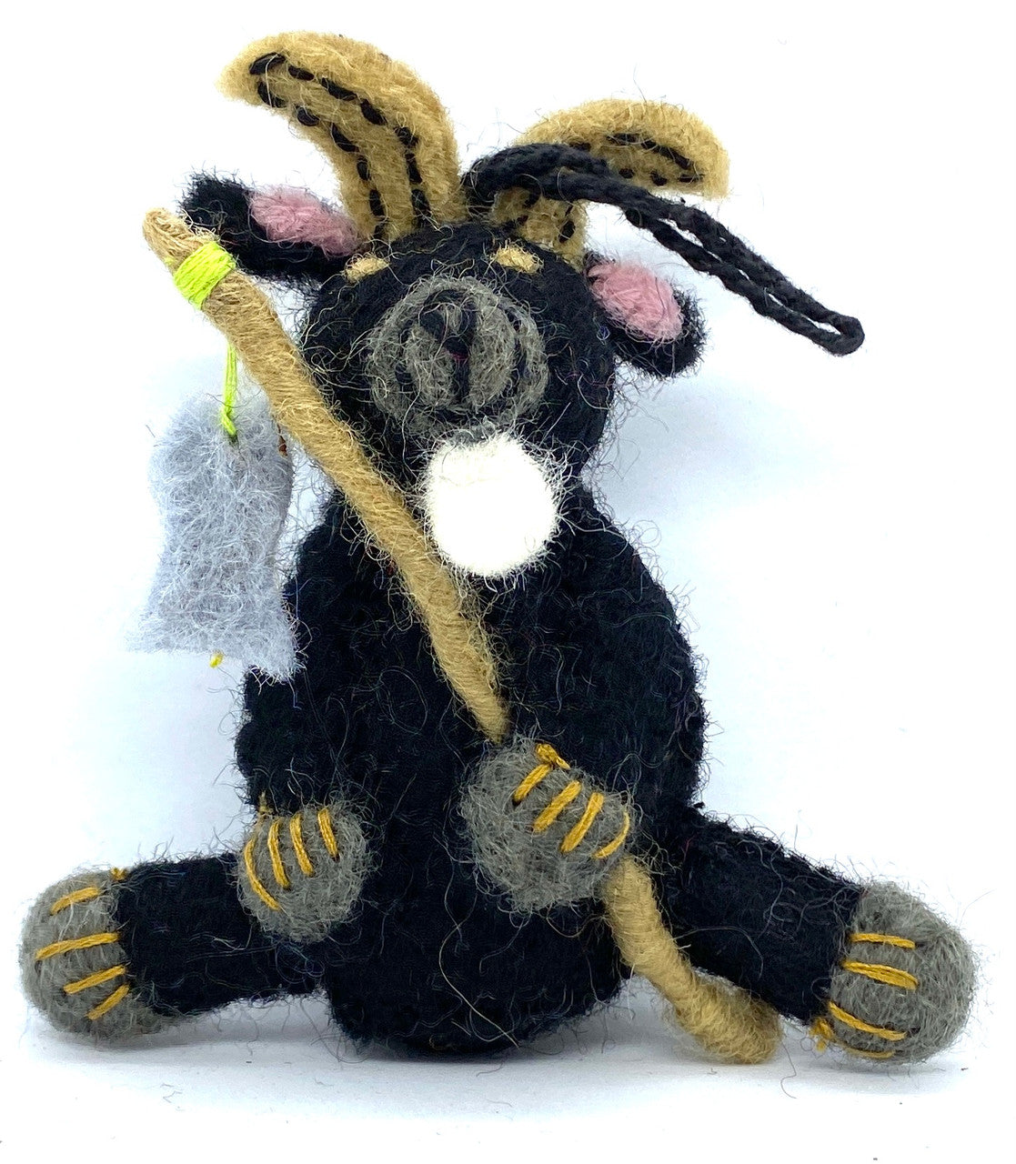 Fishing Goat Felt Ornament