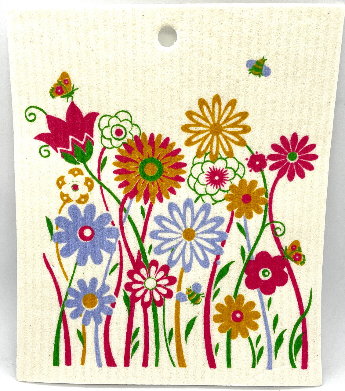 Flower Garden Swedish Dishcloth
