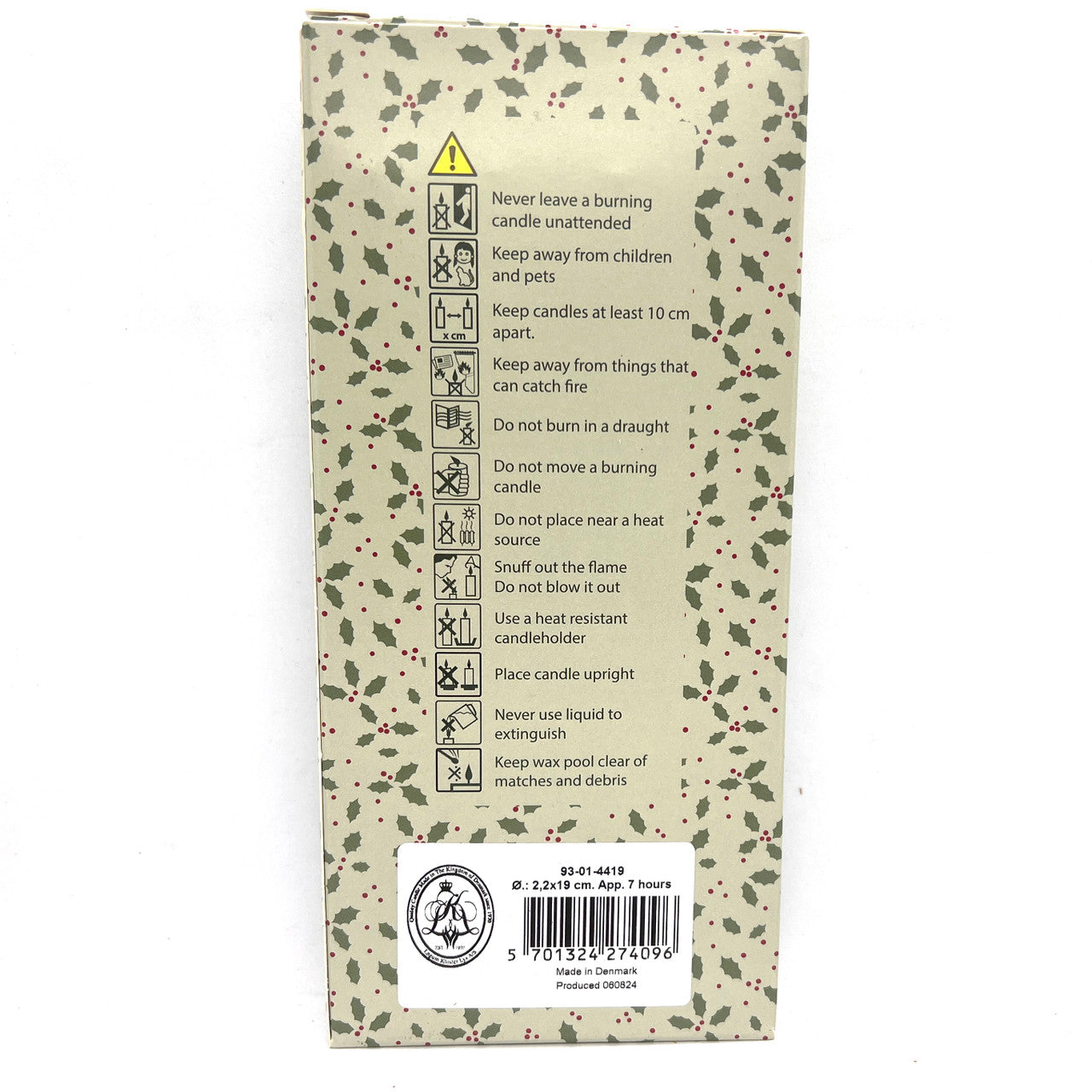 Cheerful Season Christmas Taper Candles