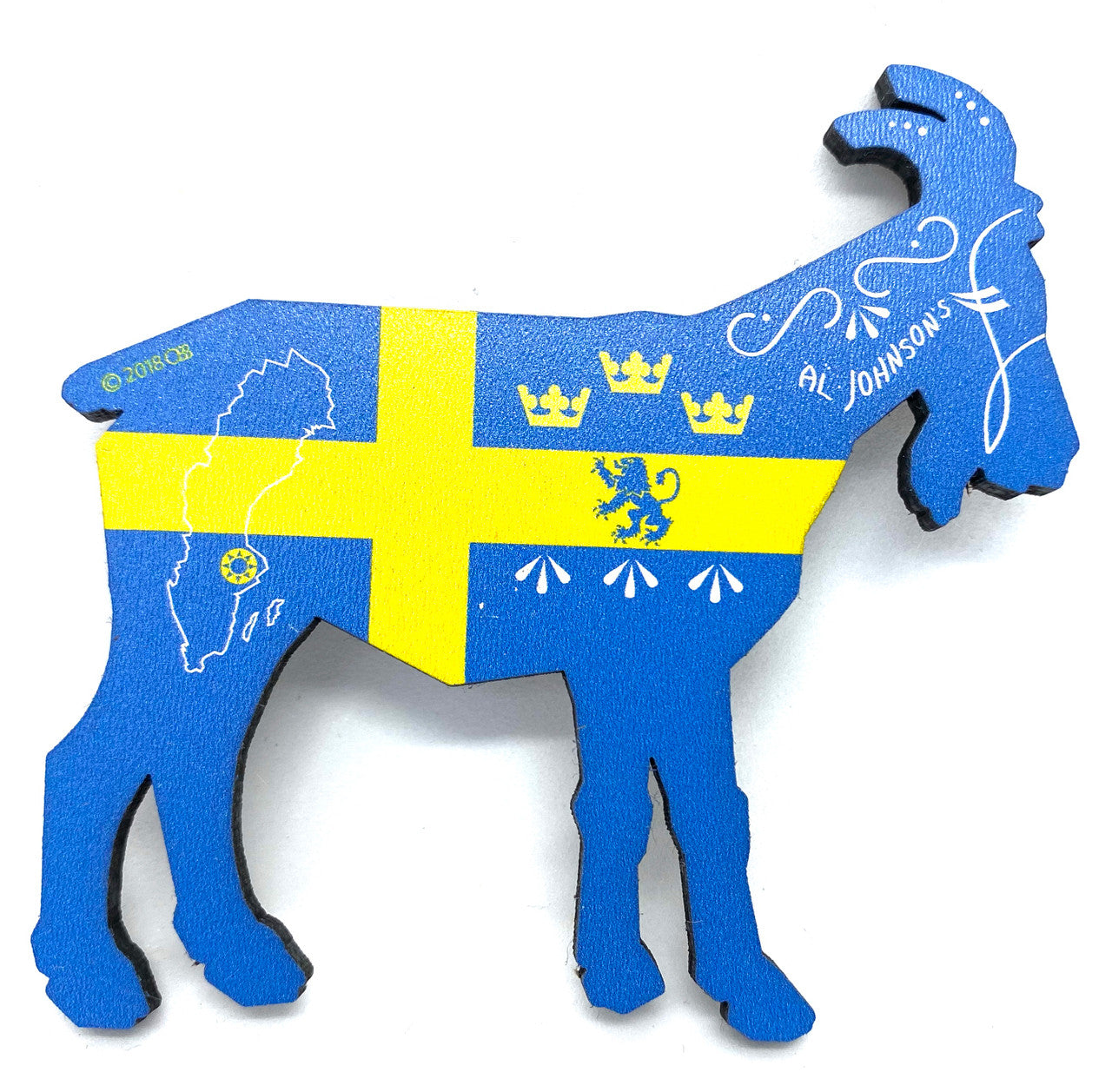 Al Johnson's Swedish Flag Goat Magnet