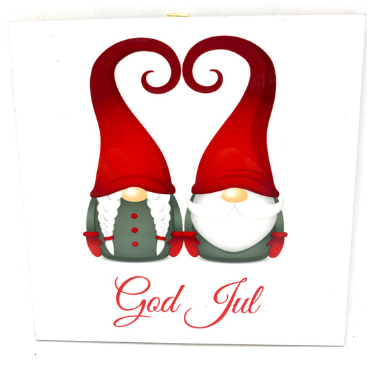 God Jul Gnomes Tile Trivet