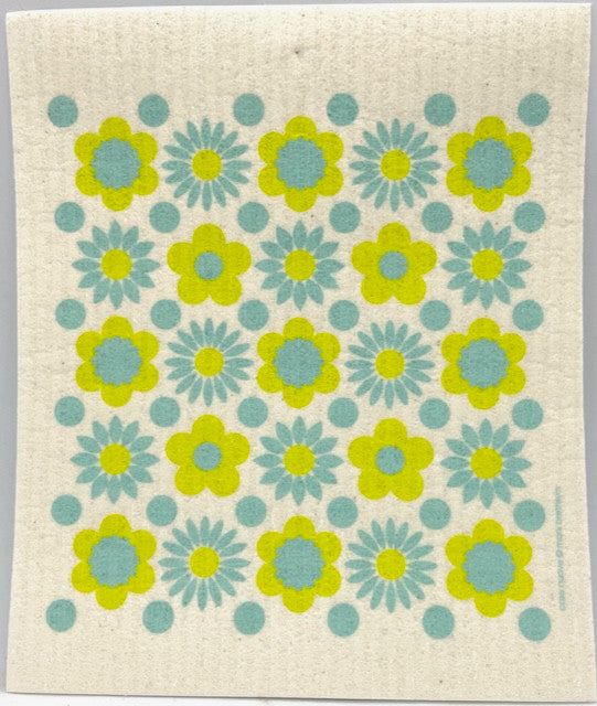 Disco Flowers Swedish Dishcloth