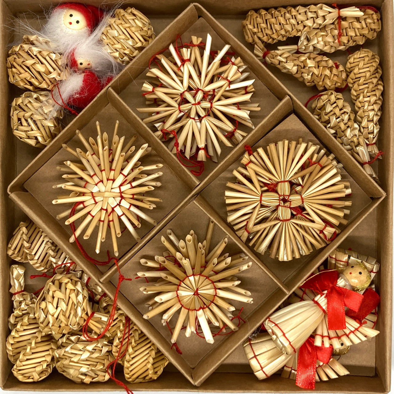Swedish Straw Ornaments 30  pc