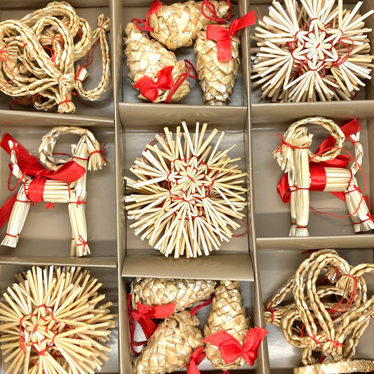 Swedish Straw Ornaments 40 pc set