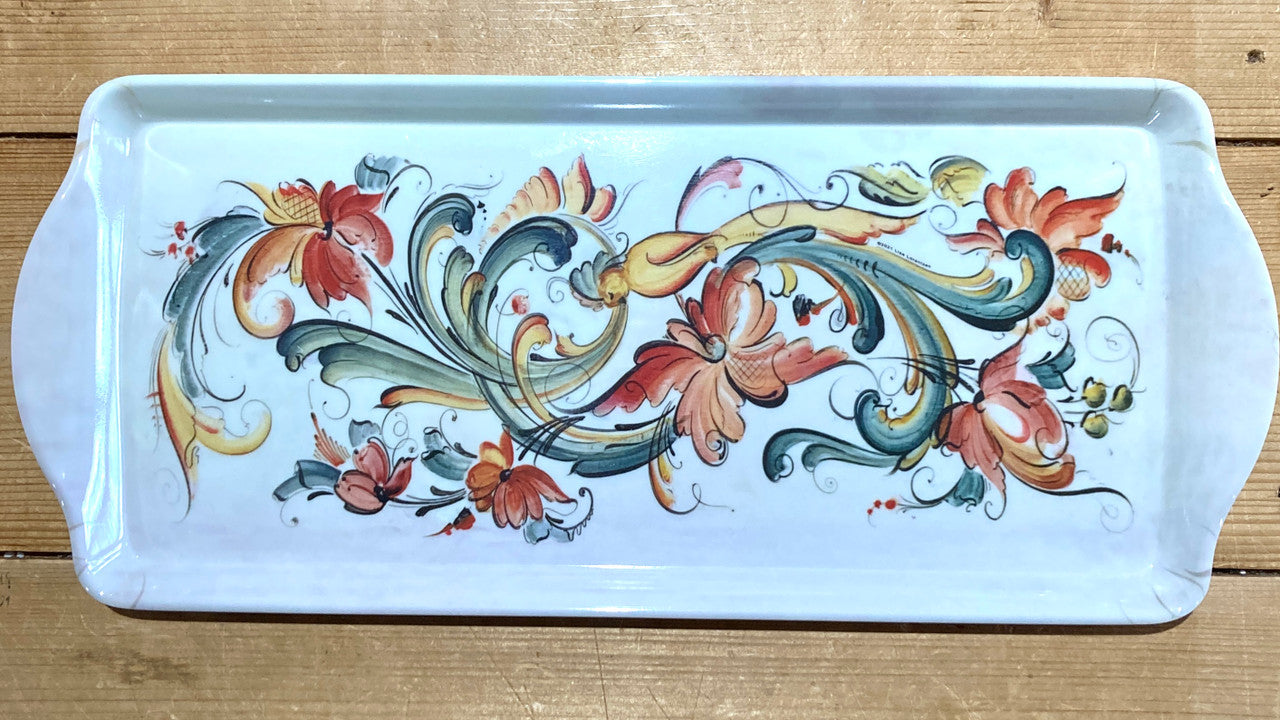 Lise Lorentzen Cream Rosmaling Serving Tray