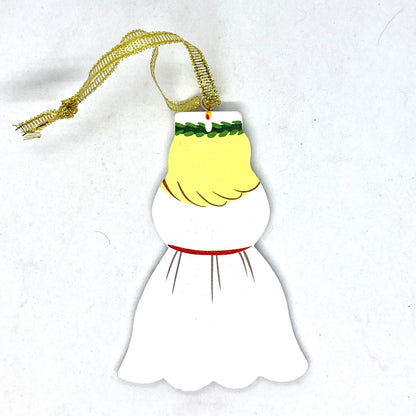 Lucia Christmas Wood Ornament