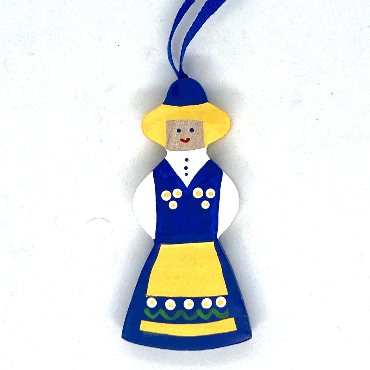Swedish Girl Wood Ornament