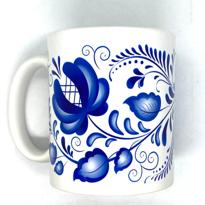 Blue Nordic Floral Mug