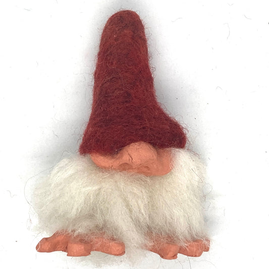 XSmall Red Gnome Handmade Swedish Wool