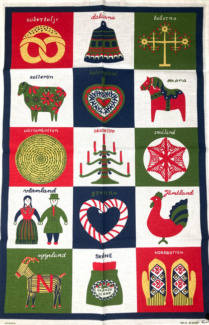 Swedish Folk Winter Kitchen Towel