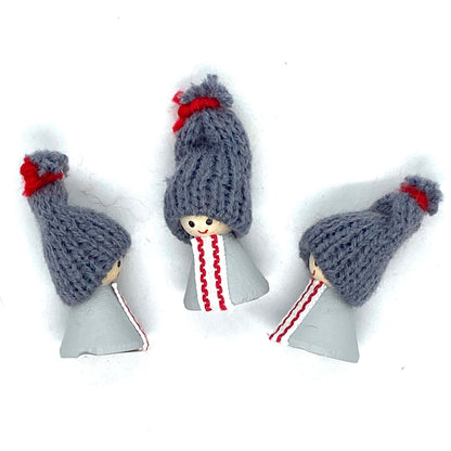Mini Tomten, Set of 3 (Grey)