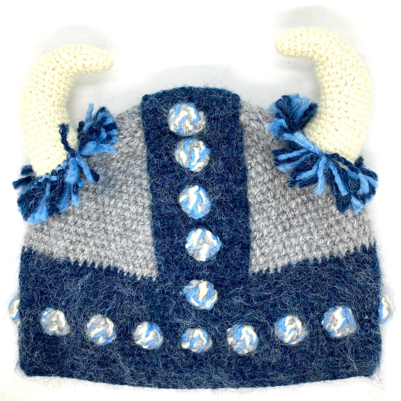 Knit Viking Helmet (Blue)