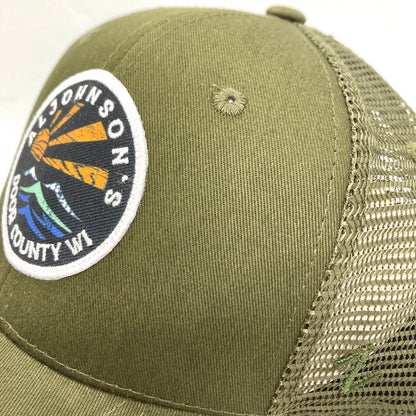 Al Johnson's Dark Green Sun/Waves Hat