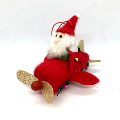 Flying Santa Ornament