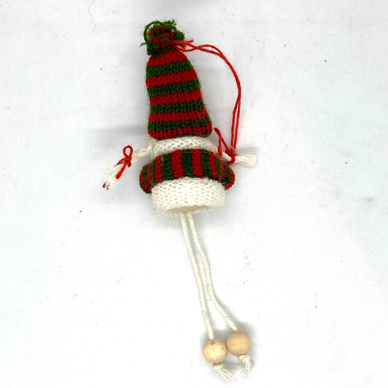 Blonde Braids Striped Hat Ornament