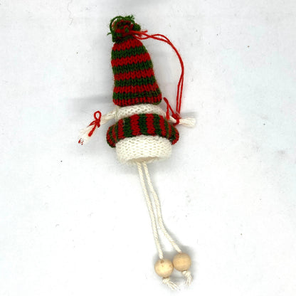 Blonde Braids Striped Hat Ornament