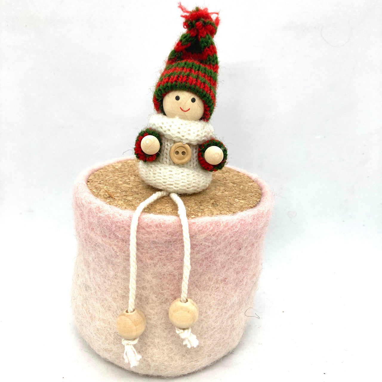 Green/Red Striped Boy Ornament