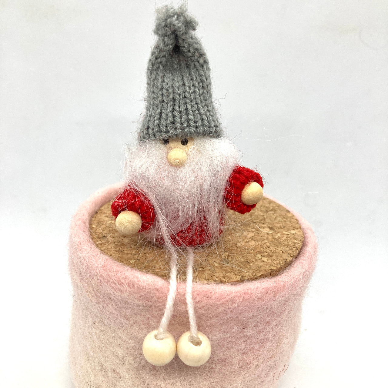Grey Hat Santa Ornament