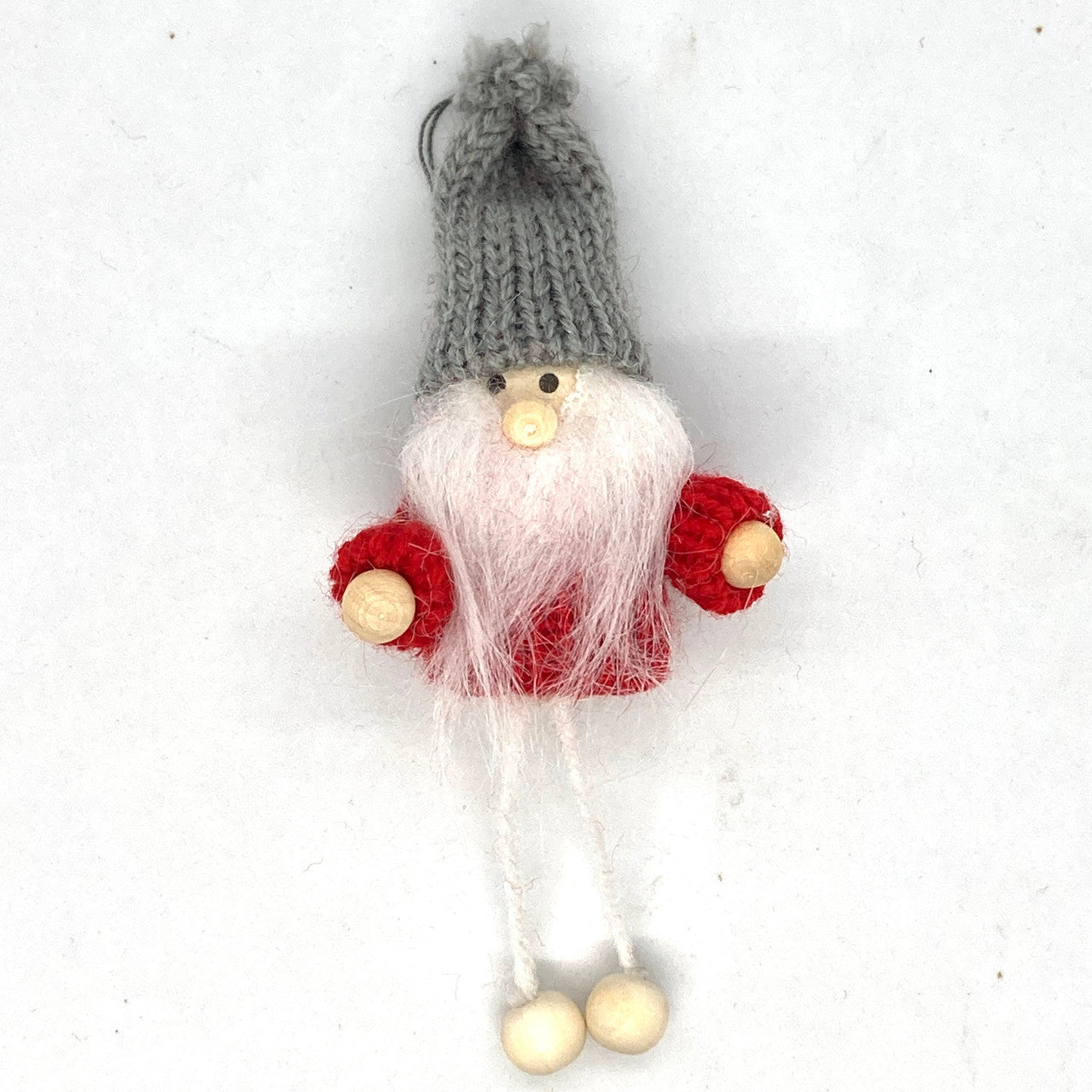 Grey Hat Santa Ornament