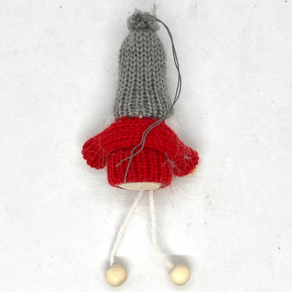 Grey Hat Santa Ornament