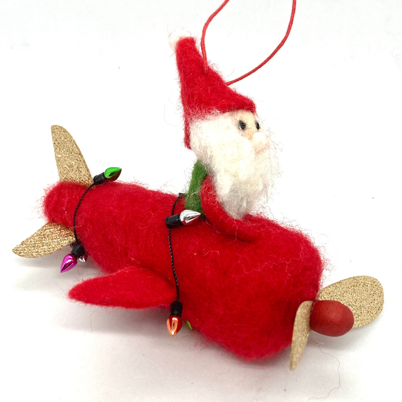 Flying Santa Ornament