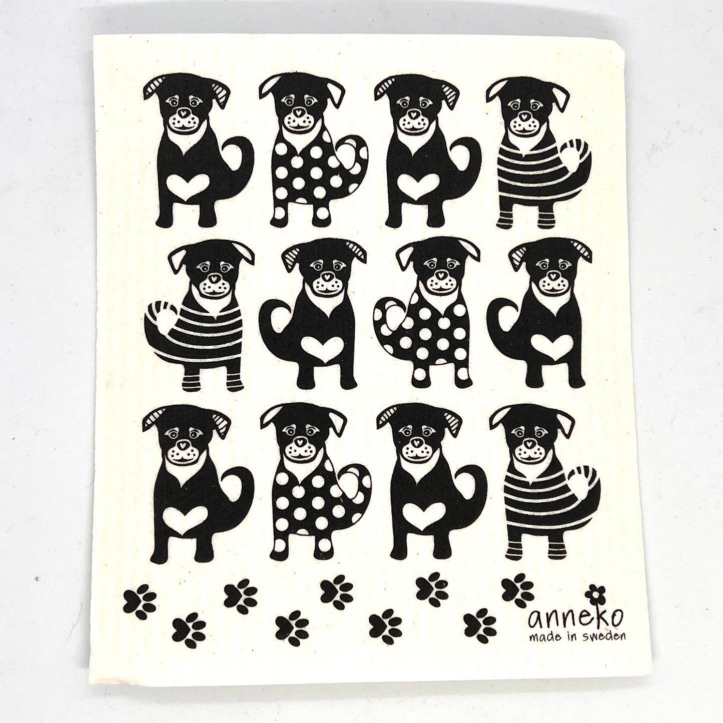 Black Dogs Swedish Dishcloth