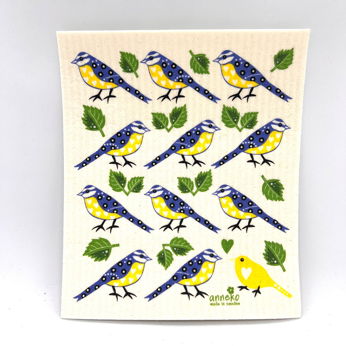 Blue Tit Birds Swedish Dishcloth