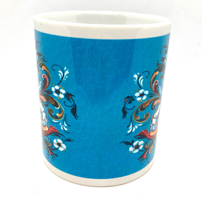 Lise Lorentzen Blue Rosemaling Mug