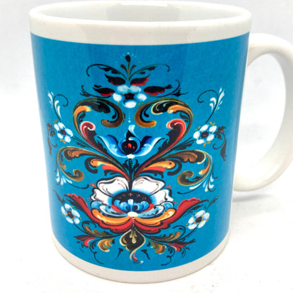 Lise Lorentzen Blue Rosemaling Mug