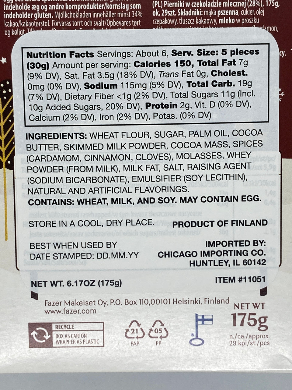 Fazer Chocolate Peppar Kakor Cookies