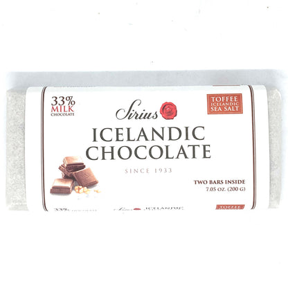 Icelandic Sea Salt Toffee Chocolate Bars (200g)