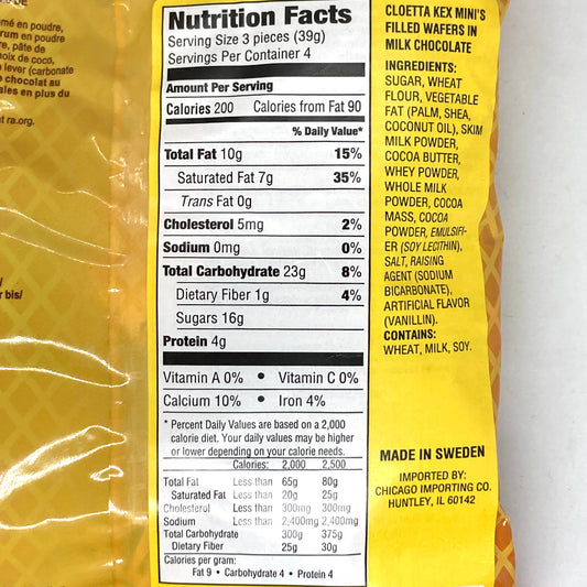 Cloetta Kex Mini Chocolate Wafer Bar