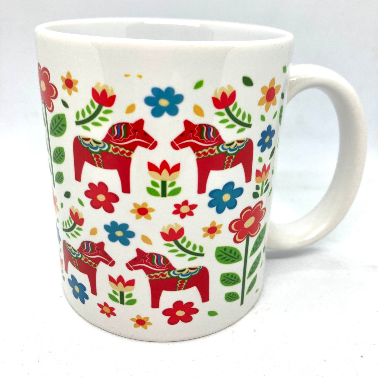Dala Horses w/Flowers Mug