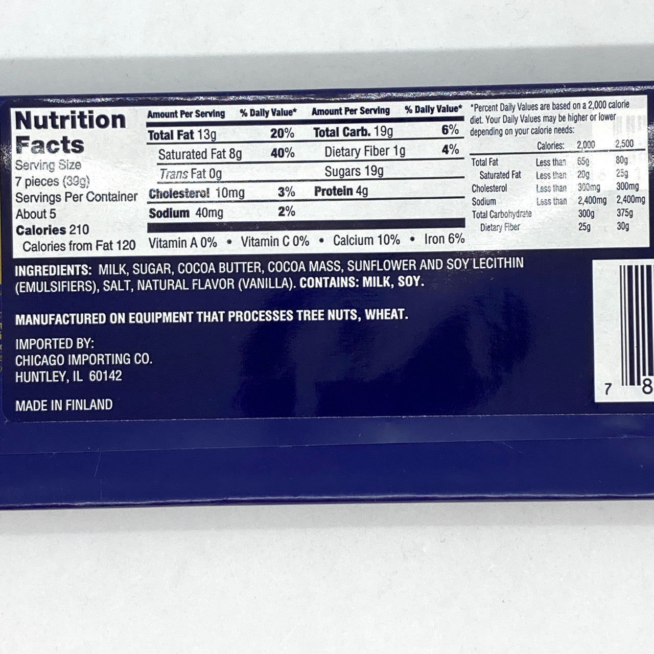 Karl Fazer Milk Chocolate Bar